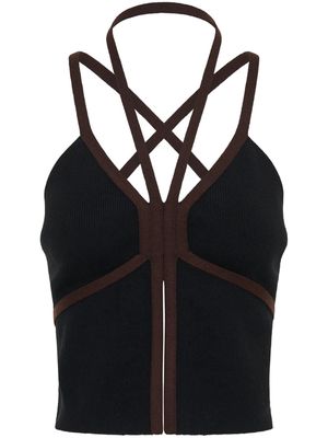 Dion Lee suspended harness top - Black