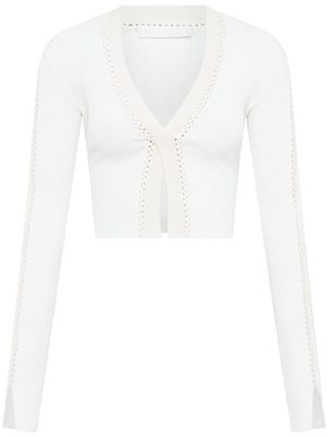 Dion Lee Suture ribbed crop top - White