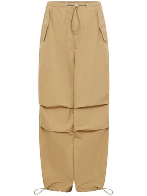 Dion Lee Toggle organic-cotton trousers - Brown