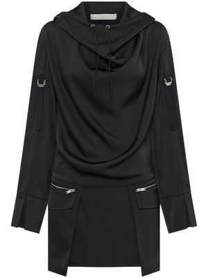 Dion Lee Utility hooded parka dress - Black