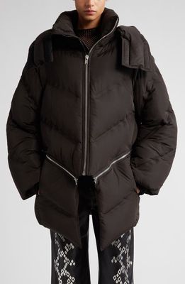 Dion Lee Weld Quilted Down Puffer Jacket in Black