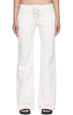 Dion Lee White Laced Jeans