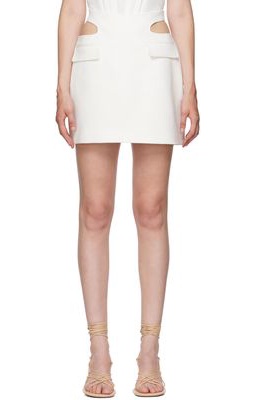 Dion Lee White Y Front Miniskirt