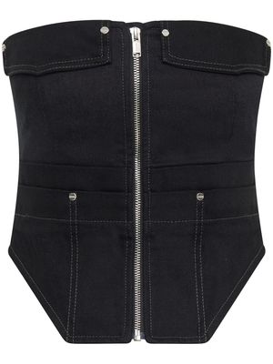 Dion Lee Workwear denim corset top - Black