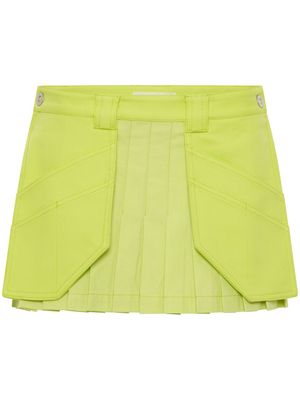 Dion Lee Workwear pleated miniskirt - Yellow