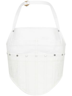 Dion Lee Wrench halterneck twill corset - White