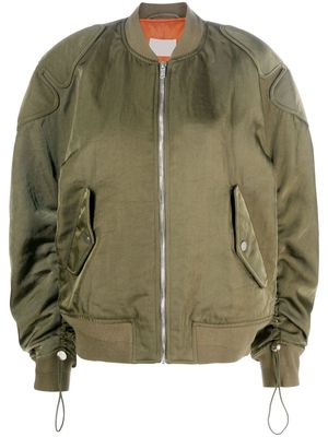 Dion Lee zip-up bomber jacket - Green