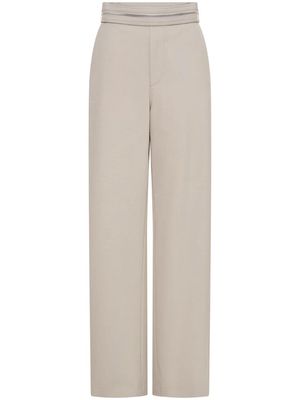 Dion Lee zipped wool straight-leg trousers - Neutrals