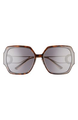 Dior 30 Montaigne 58mm Sunglasses in Dark Havana /Smoke Polarized