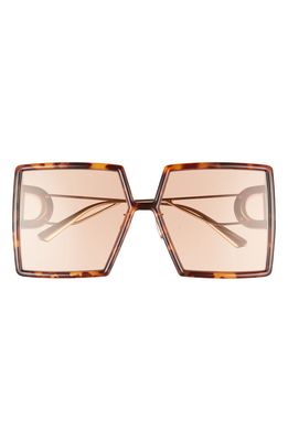 Dior 30Montaigne 58mm Square Sunglasses in Blonde Havana /Violet