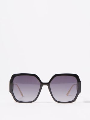 Dior - 30montaigne S6u Oversized Acetate Sunglasses - Womens - Black Gold