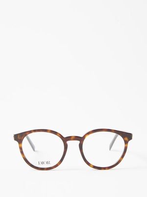 Dior - 30montaignemini Round Glasses - Womens - Brown Multi