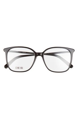 Dior 53mm Square Reading Glasses in Black/Other