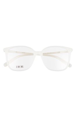 Dior 53mm Square Reading Glasses in Ivory