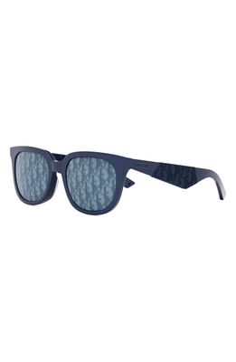 DIOR 55mm Square Sunglasses in Blue/Mirror