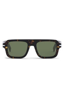 DIOR Blacksuit 52mm Square Sunglasses in Dark Havana /Green