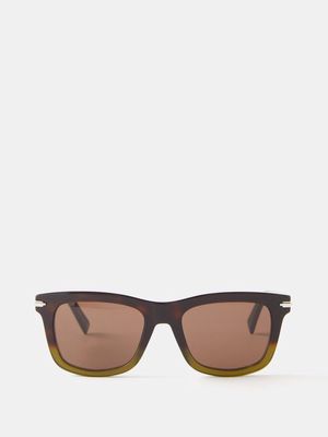 Dior - Blacksuit D-frame Acetate Sunglasses - Mens - Dark Brown