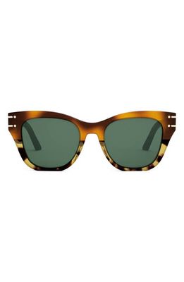 DIOR Cat Eye Sunglasses in Blonde Havana /Green