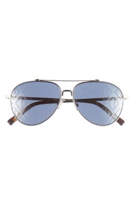 DIOR CD Diamond of the Maison 59mm Aviator Sunglasses in Shiny Palladium /Blue