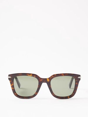 Dior - D-frame Tortoiseshell-acetate Sunglasses - Mens - Dark Tortoiseshell