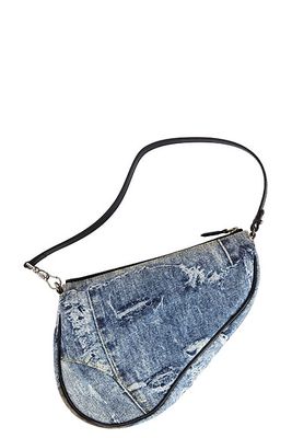 Dior Denim Saddle Bag in Denim-Light