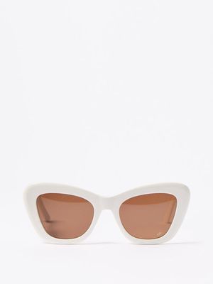Dior - Diorbobby B1u Cat-eye Acetate Sunglasses - Womens - Ivory