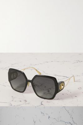 DIOR Eyewear - 30montaigne Bu Oversized Square-frame Acetate And Gold-tone Sunglasses - Black