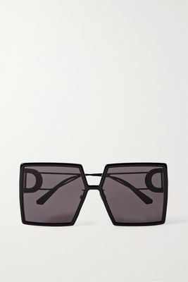 DIOR Eyewear - 30montaigne Su Oversized Square-frame Acetate And Metal Sunglasses - Black
