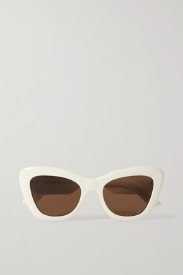 DIOR Eyewear - Bobby Cat-eye Acetate And Gold-tone Sunglasses - White