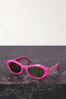 DIOR Eyewear - Diorsignature B1u Cat-eye Acetate And Gold-tone Sunglasses - Pink