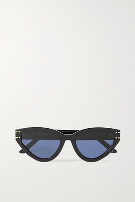 DIOR Eyewear - Diorsignature B2u Cat-eye Acetate And Silver-tone Sunglasses - Blue