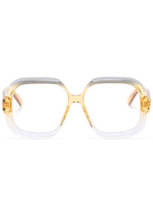 Dior Eyewear Prismeo transparent-frame glasses - Yellow