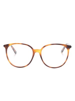 Dior Eyewear tortoiseshell-effect round-frame glasses - Brown