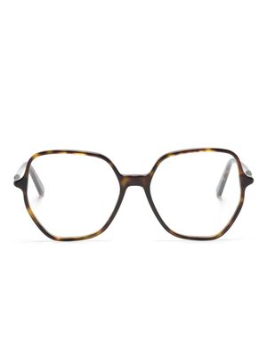 Dior Eyewear tortoiseshell geometric-frame glasses - Brown
