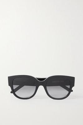 DIOR Eyewear - Wildior Round-frame Embossed Acetate Sunglasses - Black