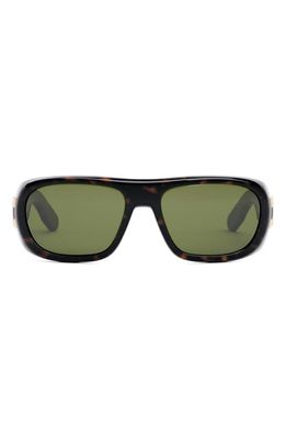 DIOR Lady 95.22 S1I 59mm Square Sunglasses in Dark Havana /Green