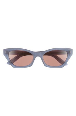 DIOR Midnight 53mm Butterfly Sunglasses in Matte Blue /Brown