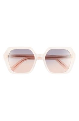 DIOR Midnight 56mm Gradient Square Sunglasses in Matte Pink /Gradient Roviex