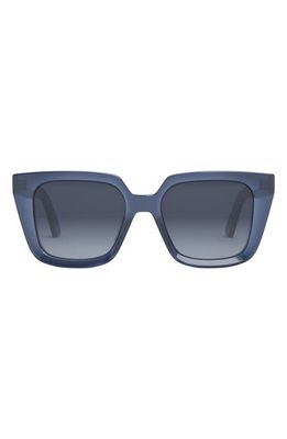 DIOR Midnight S3I 53mm Gradient Square Sunglasses in Matte Blue /Brown