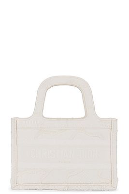 Dior Mini Book Tote Bag in White
