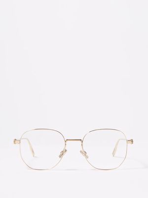 Dior - Round Metal Glasses - Mens - Gold