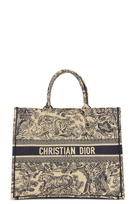 Dior Toile De Jouy Canvas Book Tote Bag in Beige