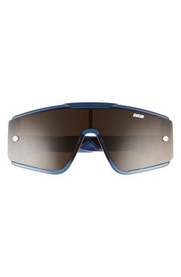 Dior Xtrem 145mm Shield Sunglasses in Shiny Blue /Brown