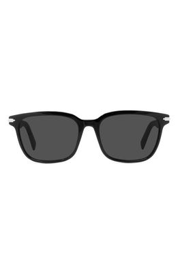 'DiorBlackSuit 55mm Square Sunglasses in Shiny Black /Smoke