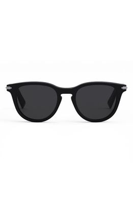 'DiorBlackSuit R3I 50mm Rectangular Sunglasses in Shiny Black /Smoke