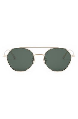 'Diorblacksuit R6U 54mm Geometric Sunglasses in Shiny Gold Dh /Green 