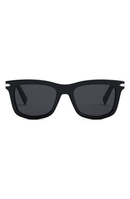 'DiorBlackSuit S11I 53mm Geometric Sunglasses in Shiny Black /Smoke