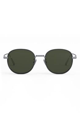 ‘DiorBlackSuit S2U 52mm Round Sunglasses in Shiny Palladium /Roviex