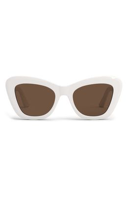 'DiorBobby B1U 52mm Cat Eye Sunglasses in Ivory /Roviex