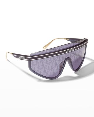 Diorclub M2U Monogram Wrap Injection Plastic-Metal Shield Sunglasses